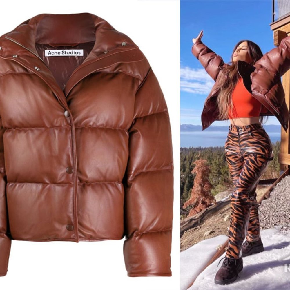 ACNE STUDIOS Leather Puffer Jacket, NWT. Seen on Kim Kardashian. SOLD OUT